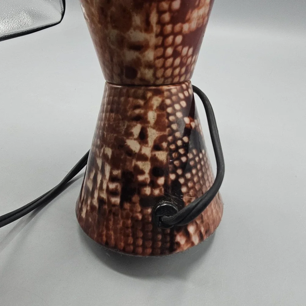 Vintage 90's Lava Lite Safari Series Snakeskin Print Lava Lamp BASE ONLY